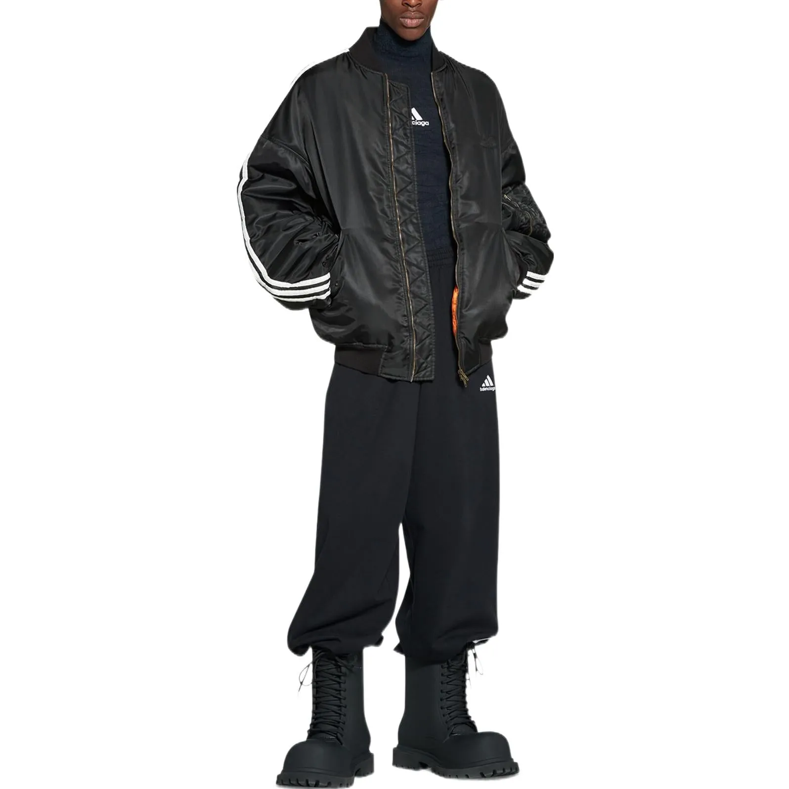 Balenciaga x adidas Bomber Jacket 'Black' 725335TNO271000 sold by KicksCrew product image thumbnail 3