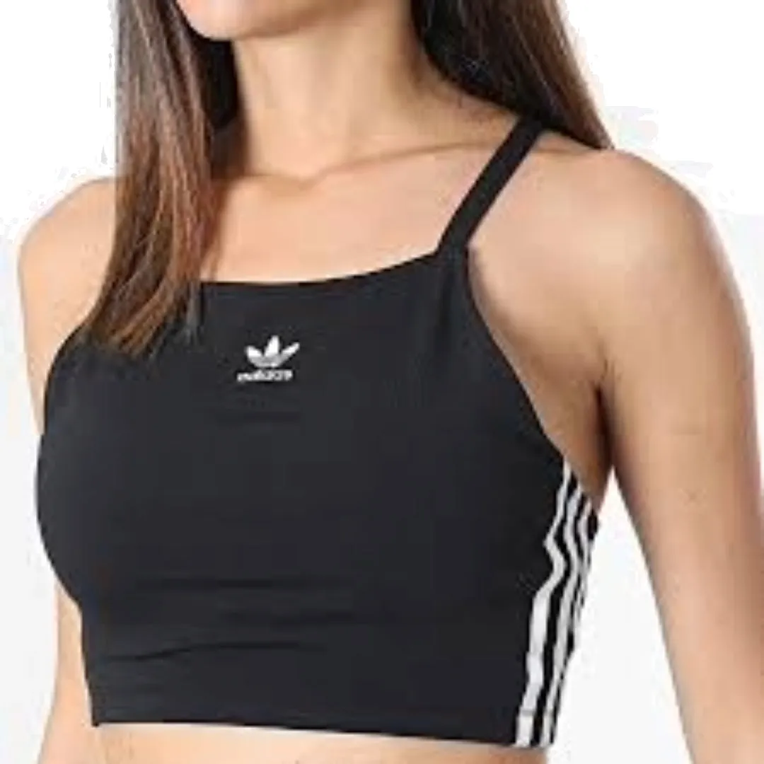 (WMNS) adidas Adicolor 3-Stripes Crop Top Asia Sizing 'Black' IU2405 sold by KicksCrew product image thumbnail 2