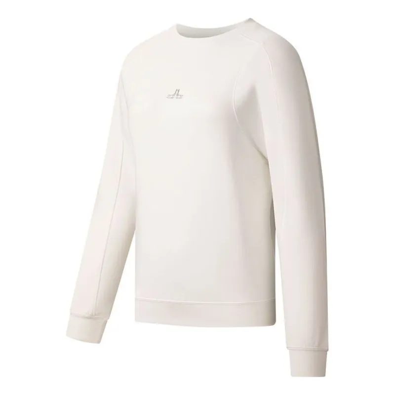 (WMNS) Li-Ning Classique Crewneck Sweatshirt 'White' AWDS776-1 sold by KicksCrew