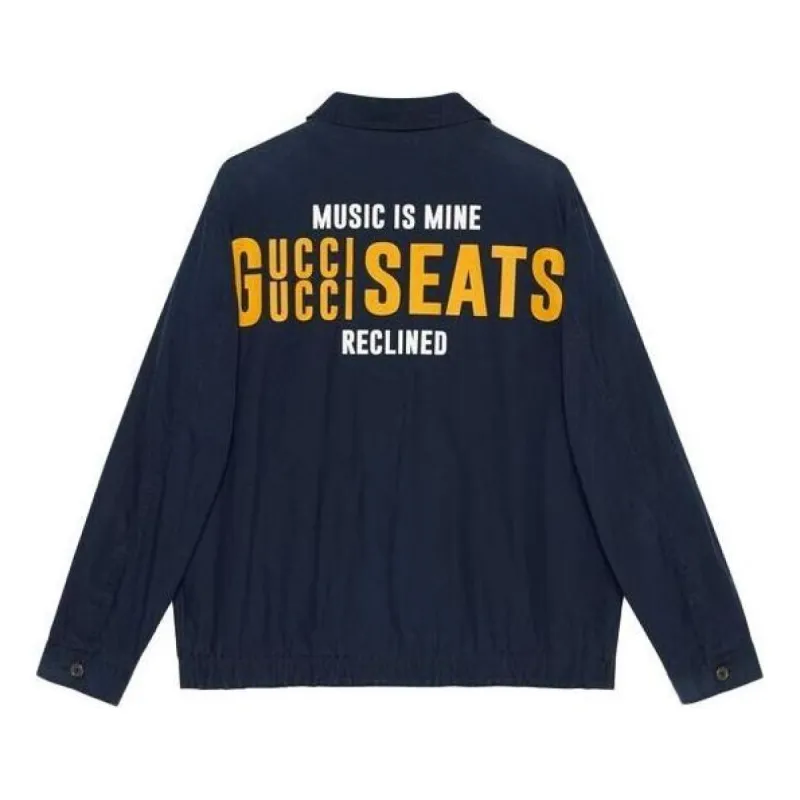 Gucci Cotton Jacket With 'Music is Mine' Print 'Blue' 669607-XDBSA-4245 sold by KicksCrew