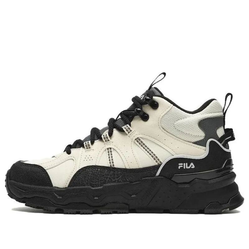 (WMNS) FILA Trek 1S High-Top Sneakers 'White Black' F12W342129FBW sold by KicksCrew