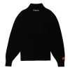 HERON PRESTON CTNMB Heavy Knit Turtleneck Sweaters 'Black White' HMHF001F21KNI0011001 sold by KicksCrew