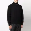 HERON PRESTON CTNMB Heavy Knit Turtleneck Sweaters 'Black White' HMHF001F21KNI0011001 sold by KicksCrew