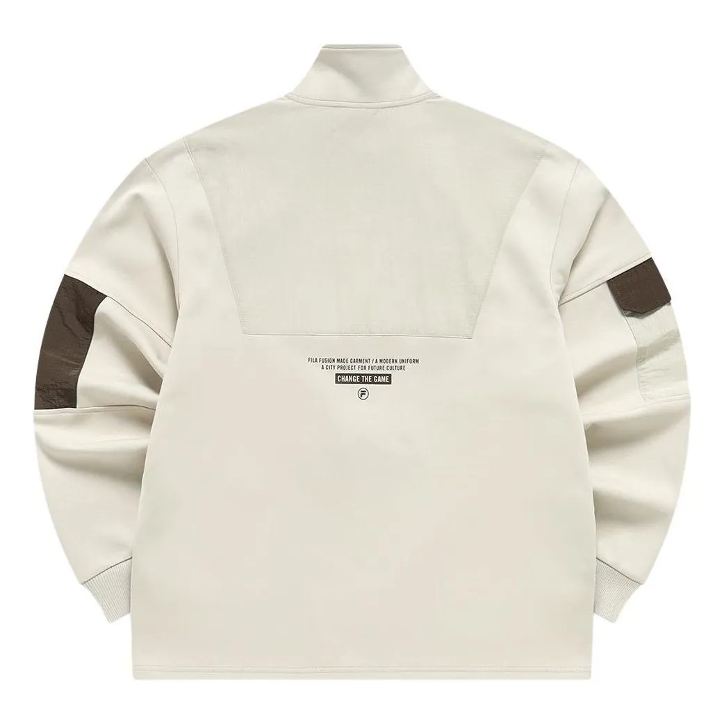 FILA FUSION Collection Change The Game Logo Sweatshirt 'Beige' T11M311501F-BN sold by KicksCrew product image thumbnail 2