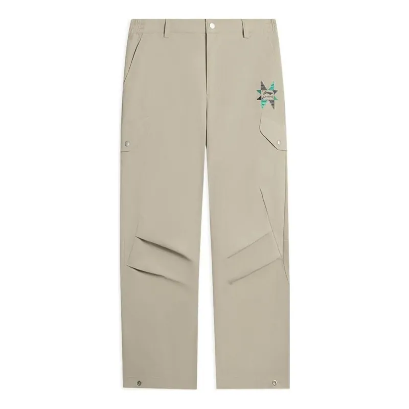 Li-Ning Classic Cargo Pants 'Beige' AKXSB41-2 sold by KicksCrew