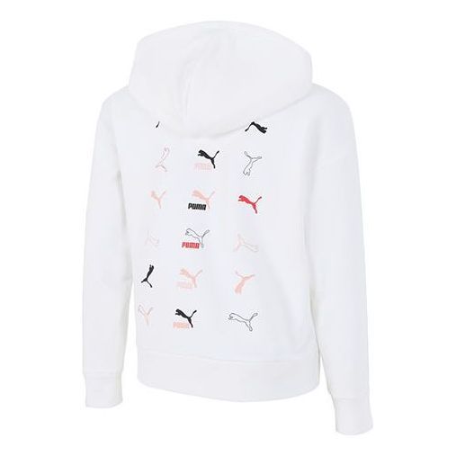 (WMNS) Puma Classics Logo Graphics Hoodie 'White' 533155-02 sold by KicksCrew