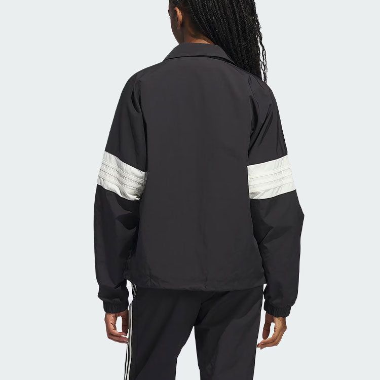 adidas Originals 3 Coach Jacket (Gender Neutral) 'Black White' IM9646 sold by KicksCrew product image thumbnail 5