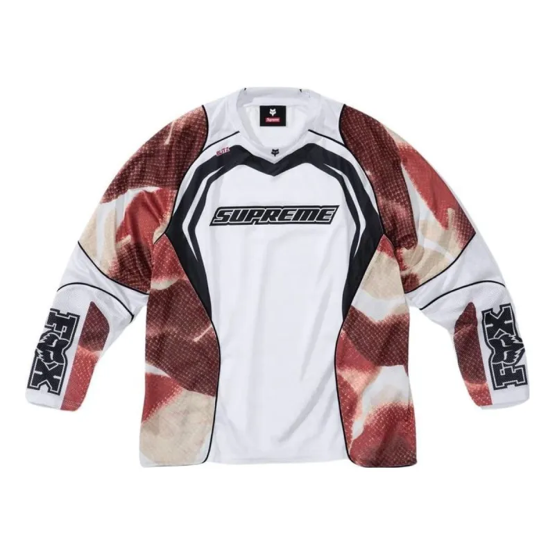 Supreme x FOX RACING FW23 Week8 Long Sleeve Jersey 'White' SUP-FW23-146 sold by KicksCrew