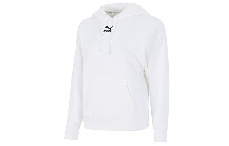 (WMNS) Puma Classics Logo Graphics Hoodie 'White' 533155-02 sold by KicksCrew product image thumbnail 2