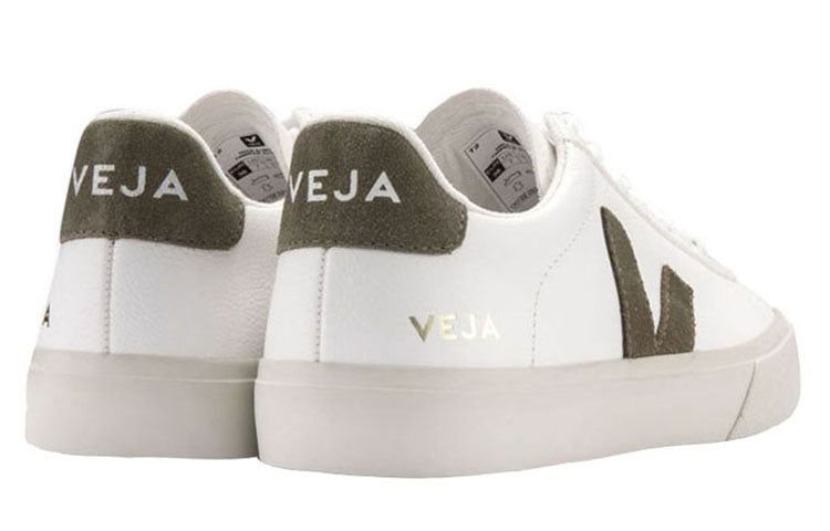 VEJA Campo Chromefree Lace-Up Sneakers 'White Khaki' CP052347 sold by KicksCrew product image thumbnail 3