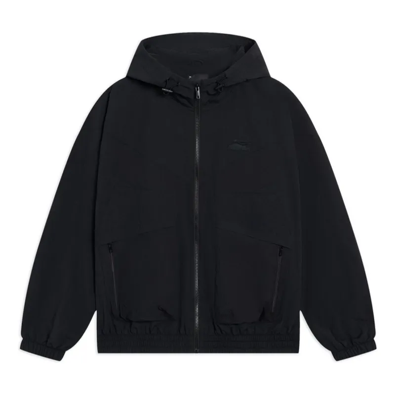 Li-Ning Classic Warm Logo Print Jacket 'Black' AJDT039-6 sold by KicksCrew