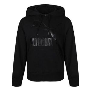 (WMNS) Puma Classics Logo Hoodie 'Black' 599197-51 sold by KicksCrew