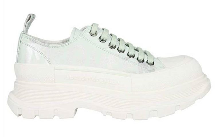 Alexander McQueen Tread Slick Leather Sneakers 'Green White' 711108WIAT64615 sold by KicksCrew product image thumbnail 2