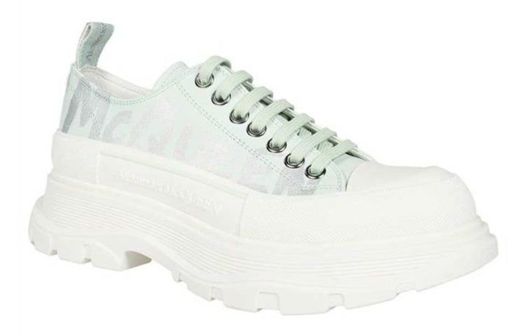 Alexander McQueen Tread Slick Leather Sneakers 'Green White' 711108WIAT64615 sold by KicksCrew product image thumbnail 3
