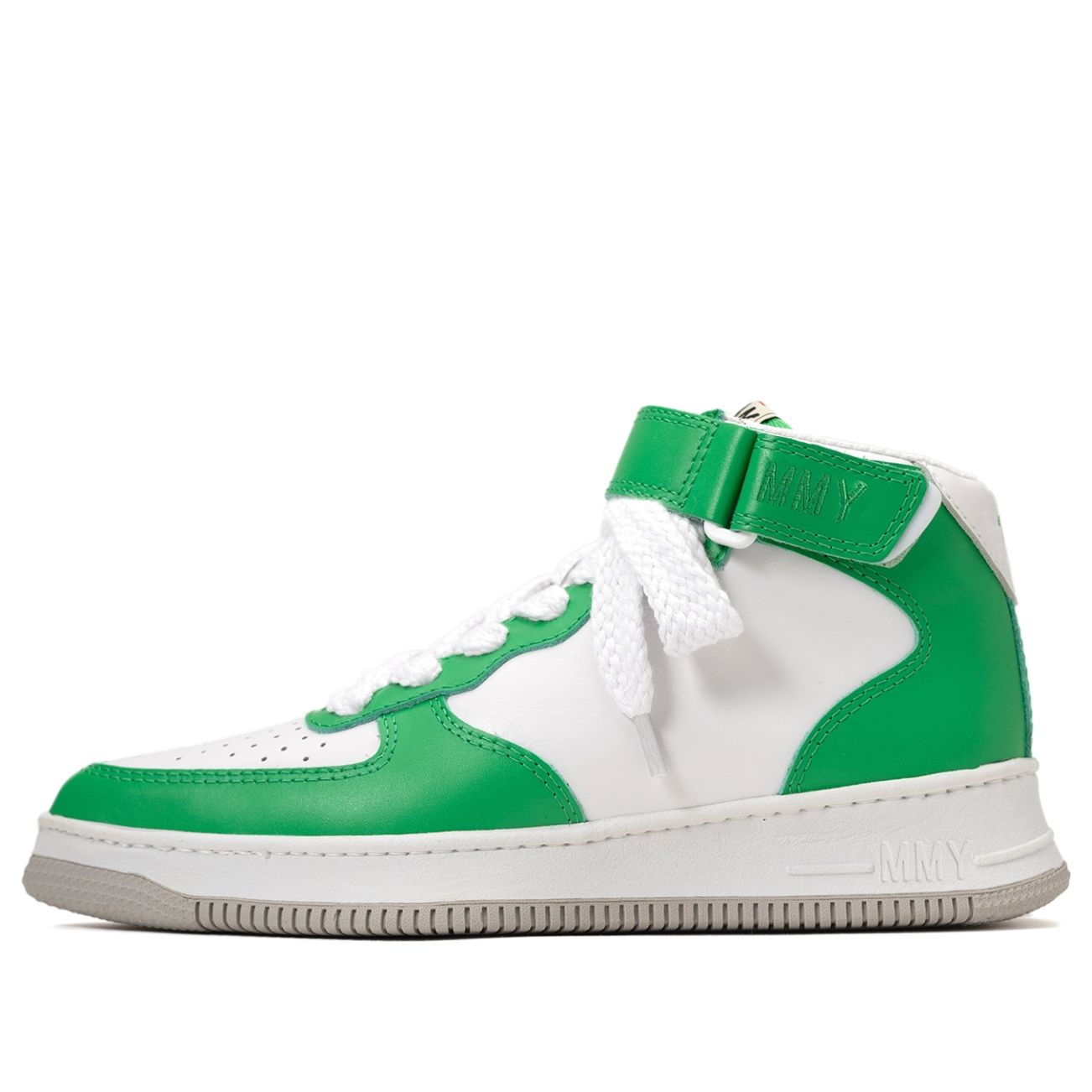 Maison MIHARA YASUHIRO ROSYOG Sole Leather High-top Sneaker 'Green' B09FW703-GRN sold by KicksCrew