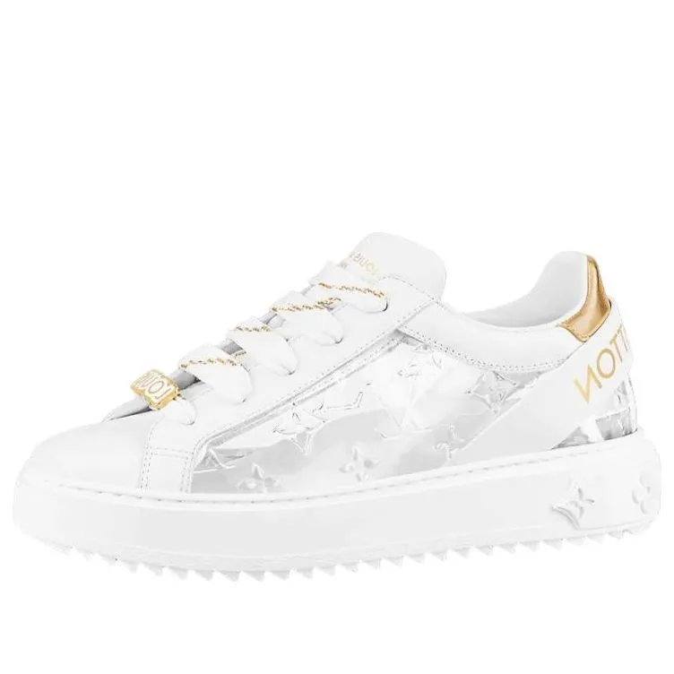 (WMNS) LOUIS VUITTON Time Out Sneakers 'White with Silver Monogram' 1A9PZS sold by KicksCrew