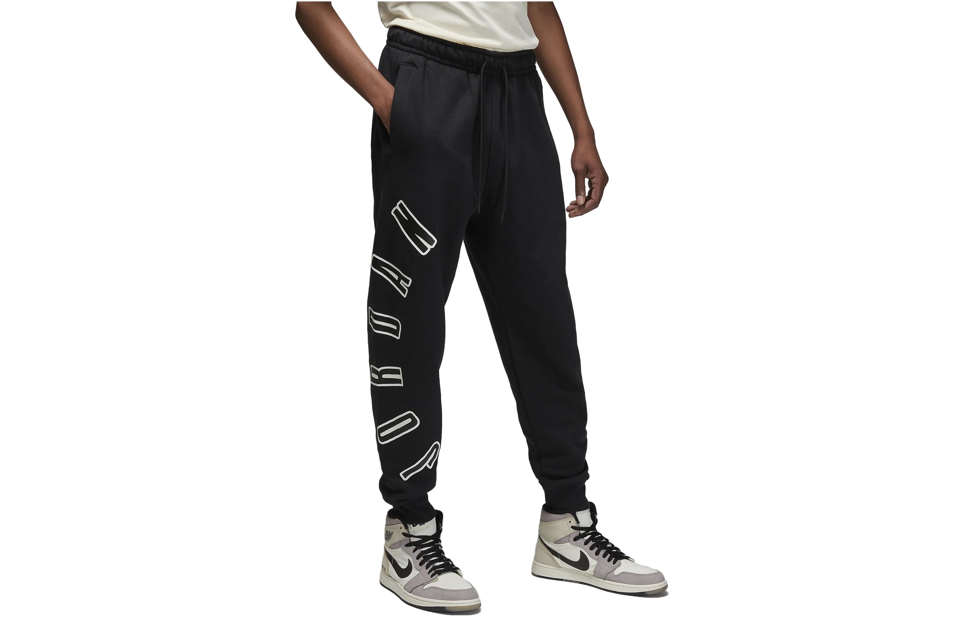 Air Jordan Flight MVP Fleece Trousers 'Black Sail' FB7027-010 sold by KicksCrew product image thumbnail 2