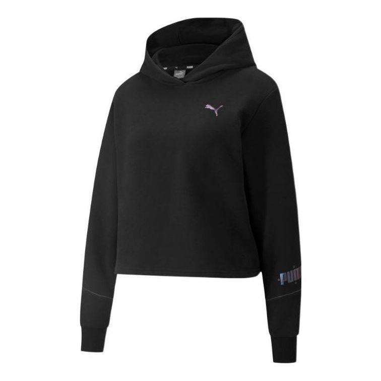 (WMNS) Puma Cyber Cropped Sweatshirt 'Black' 848234-01 sold by KicksCrew