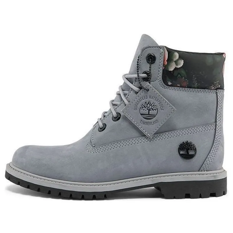 (WMNS) Timberland 6 Inch Heritage Waterproof Boot 'Medium Grey with Floral' A2GAFW sold by KicksCrew