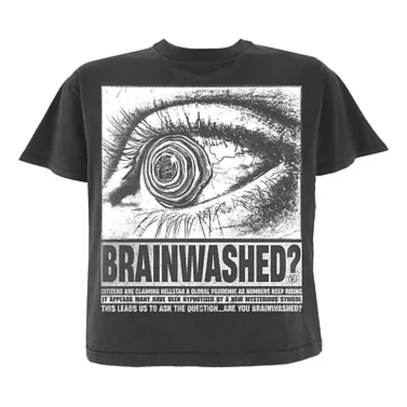 Hellstar Brainwashed Tee 'Black' HSBRW519 sold by KicksCrew