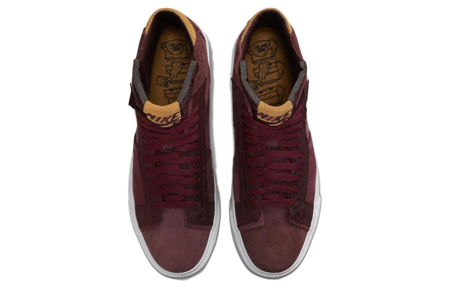 Nike Zoom Blazer Mid Premium SB 'Maroon Patchwork' DV7898-600 sold by KicksCrew product image thumbnail 4