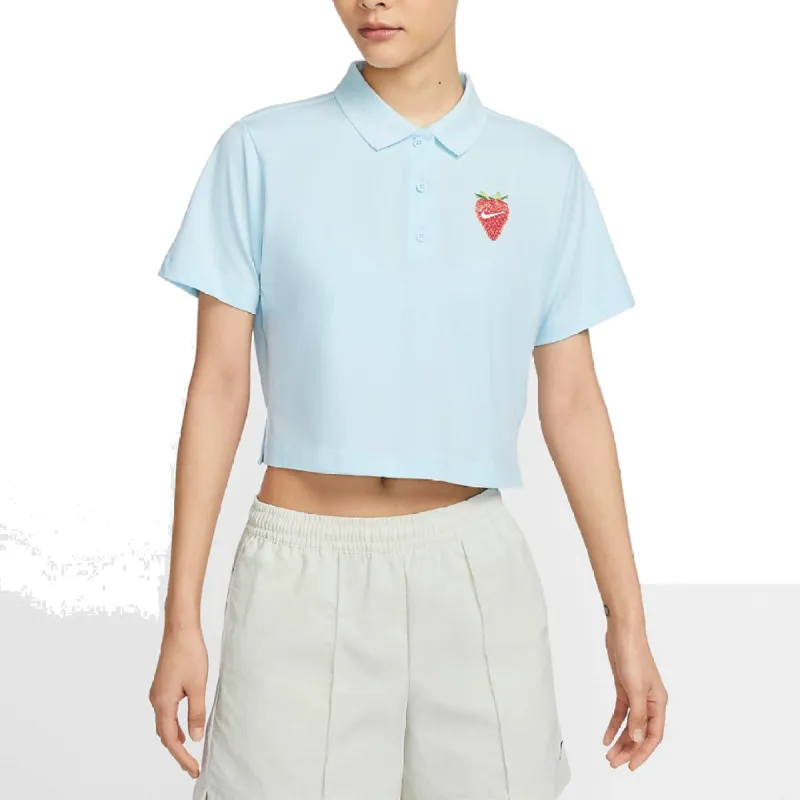 (WMNS) Nike Graphic Polo Shirt 'Blue Red' HQ1199-474 sold by KicksCrew