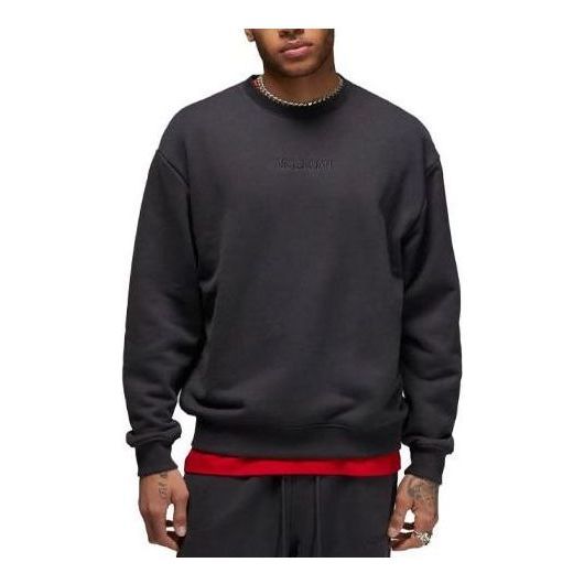 Air Jordan Wordmark Fleece Crewneck Sweatshirt 'Off Noir' FJ7788-045 sold by KicksCrew