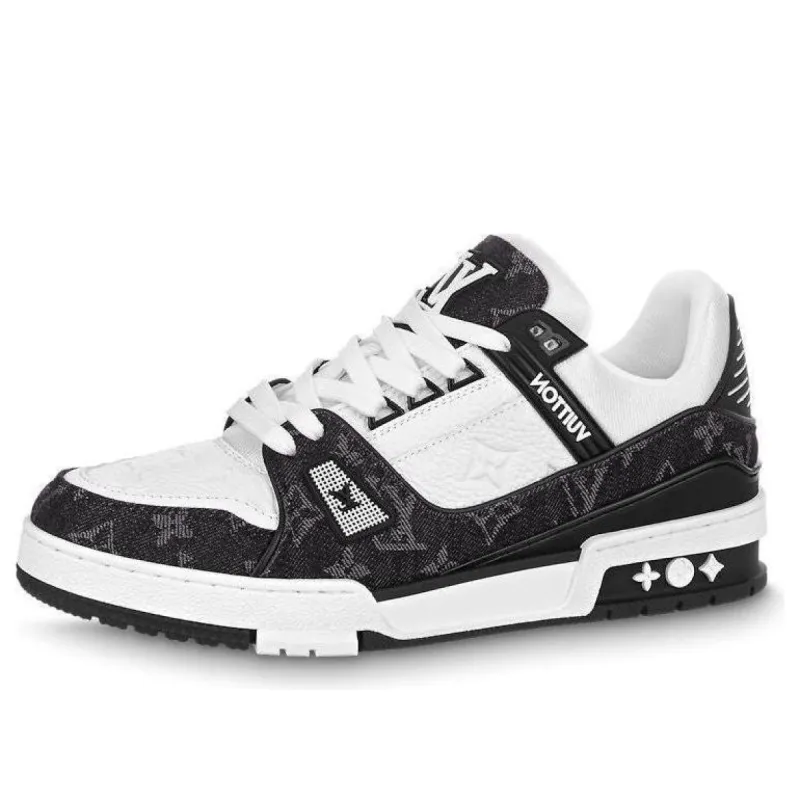 (WMNS) LOUIS VUITTON LV Trainer Sneaker 'Black Mesh Monogram with White ' 1AC2A5 sold by KicksCrew