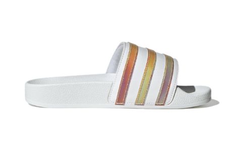(GS) Adidas Originals Adilette Slides 'Cloud White Multicolor' HQ8547 sold by KicksCrew