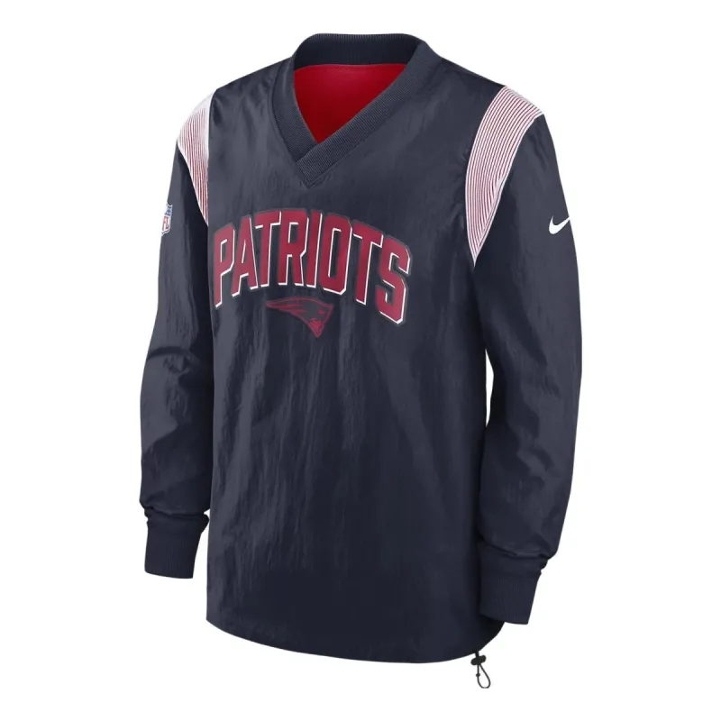 Nike Athletic Stack NFL New England Patriots Pullover Jackets 'Navy Red' NS34069K8K-5RL sold by KicksCrew