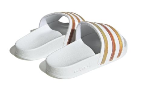 (GS) Adidas Originals Adilette Slides 'Cloud White Multicolor' HQ8547 sold by KicksCrew
