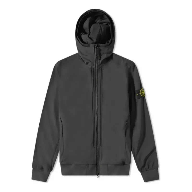 STONE ISLAND Soft Shell-r Hooded Jacket 'Black' 761540427-V0029 sold by KicksCrew