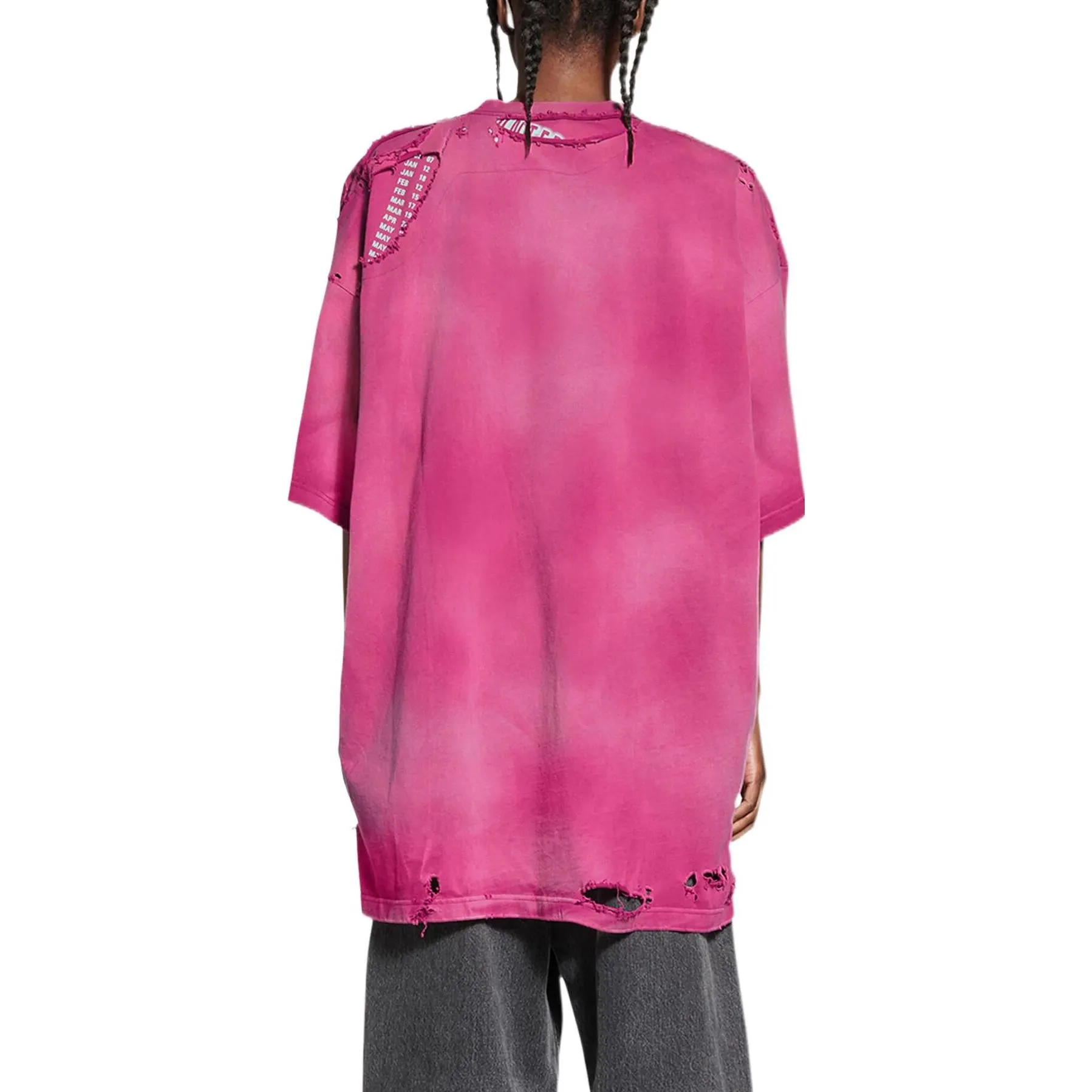 Balenciaga 3B Sports Icon Repaired Oversized T-Shirt 'Dark Fucshia' 704056TMVA50556 sold by KicksCrew product image thumbnail 4