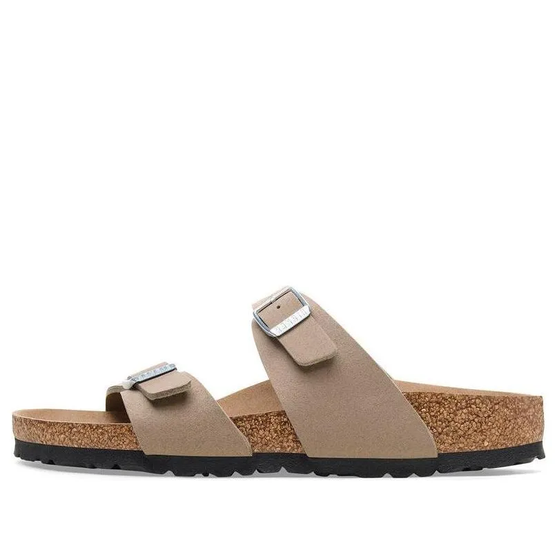 Birkenstock Sydney Vegan Synthetics Vegan Narrow Fit Sandals 'Gray Taupe' 1026700 sold by KicksCrew