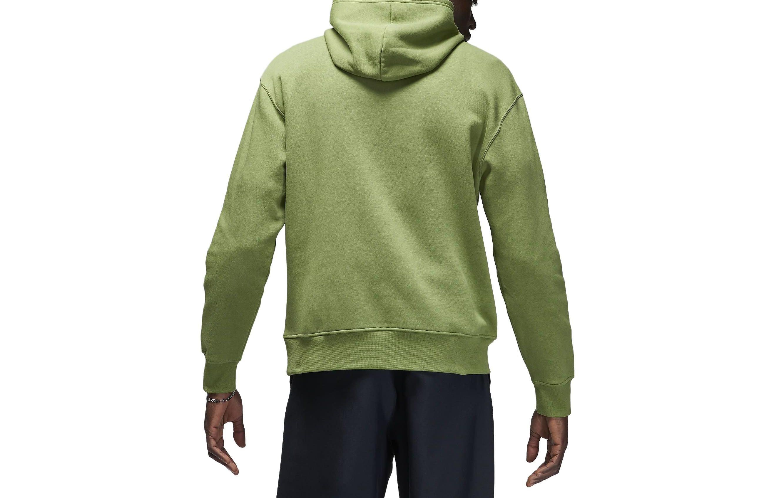 Air Jordan Brooklyn Fleece Printed Pullover Hoodie 'Light Olive Green' FJ7774-340 sold by KicksCrew product image thumbnail 3