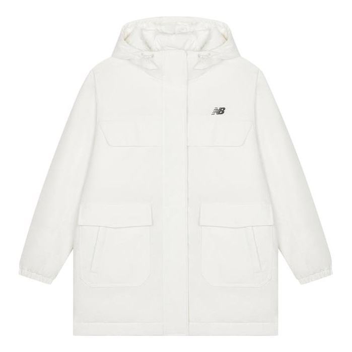 (WMNS) New Balance Winter Warm Hooded Down Jacket 'White' AWJ33332-CIC sold by KicksCrew