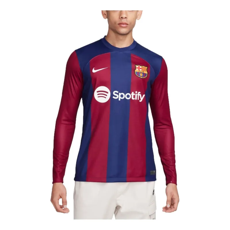 Nike Dri-FIT F.C. Barcelona 2023/24 Stadium Home Soccer T-shirt 'Royal Blue Red White' DX2636-456 sold by KicksCrew