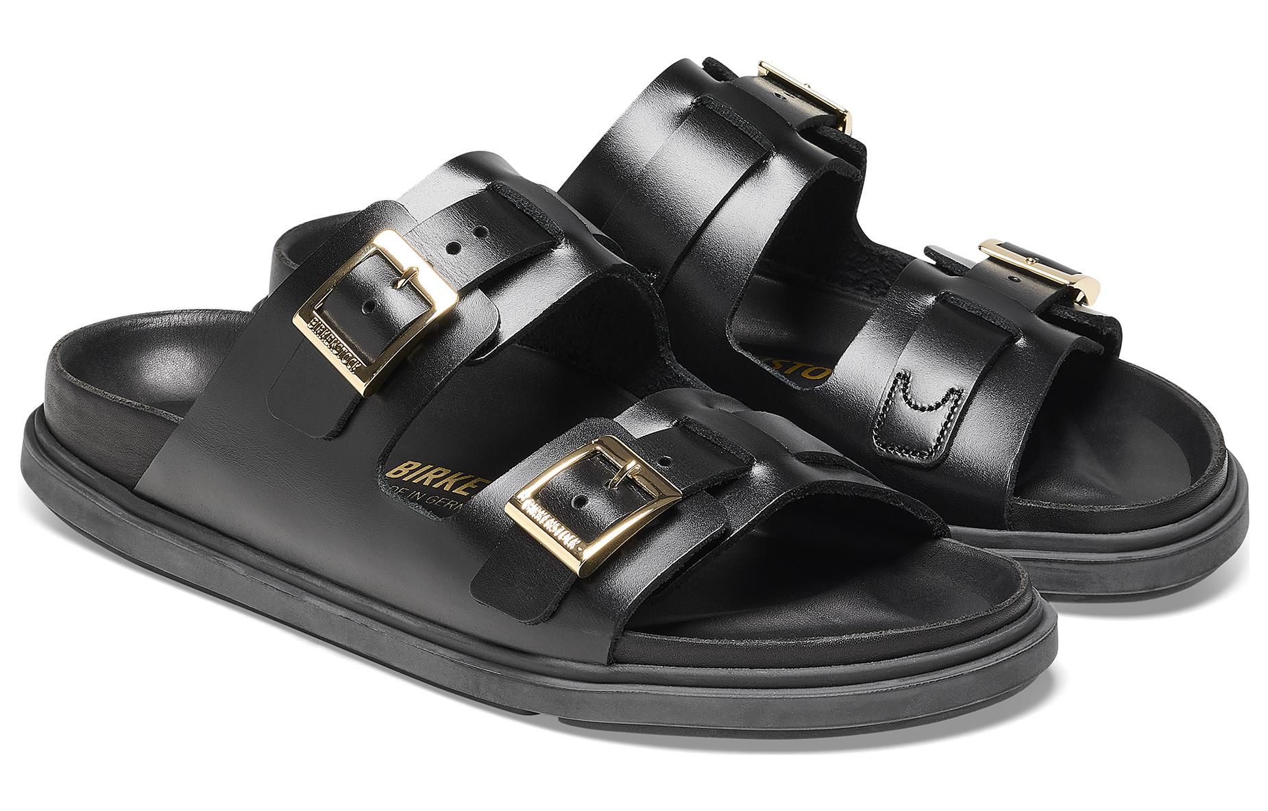 Birkenstock St Barths Natural Leather Narrow Fit 'Black' 1025245 sold by KicksCrew product image thumbnail 3