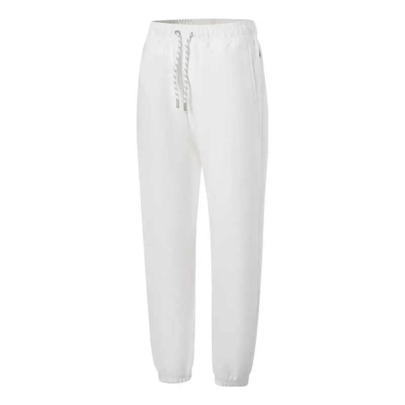 Li-Ning Lifestyle Knit Jogging Pants 'White' AKLT223-2 sold by KicksCrew