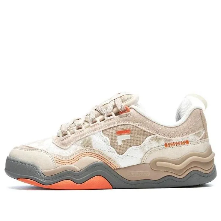 (WMNS) FILA FUSION Kick Sneakers 'Brown White Orange' T12W312201FTA sold by KicksCrew