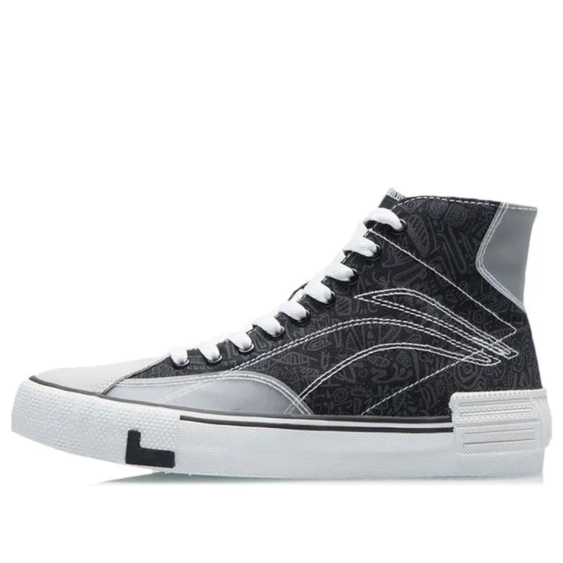 (WMNS) Li-Ning Wei Wu Canvas Hi 'Black Grey' AECR012-2 sold by KicksCrew