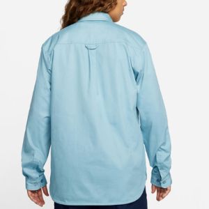 Nike SB Woven Skate Long-Sleeve Button Down 'Blue' DQ6288-494 sold by KicksCrew