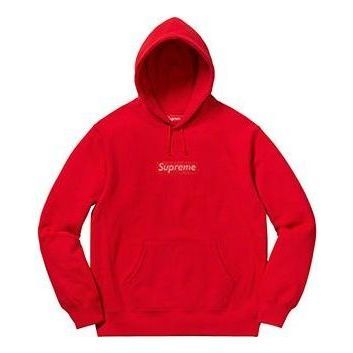 Supreme x Swarovski Box Logo Hooded Sweatshirt 'Red' SUP-SS19-959 sold by KicksCrew