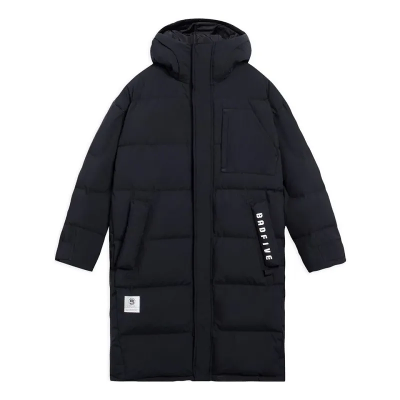 Li-Ning Sports Medium Long Down Jacket 'Black' AYMS113-2 sold by KicksCrew