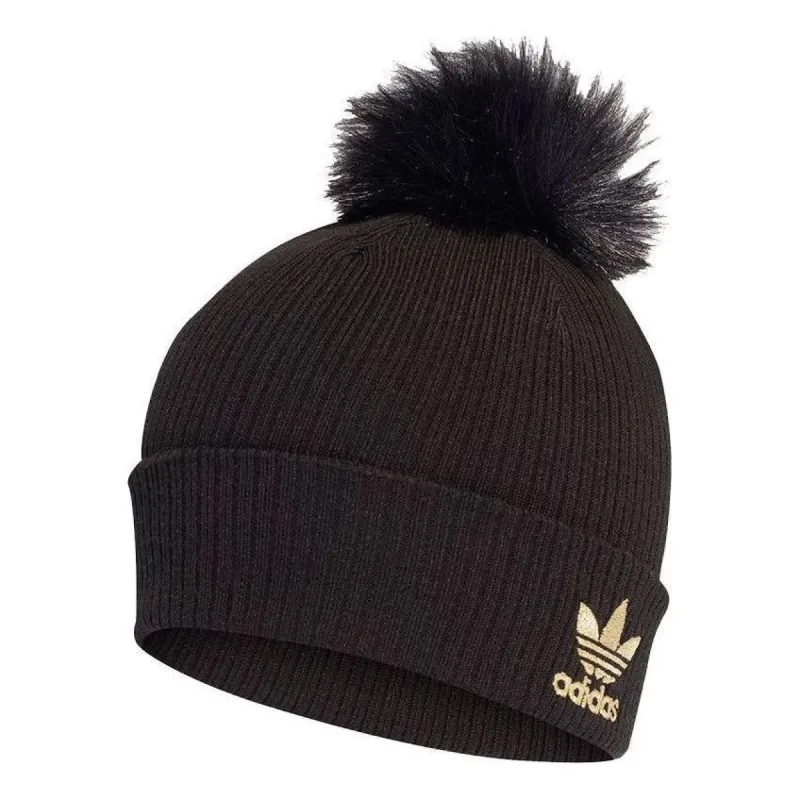 Adidas Originals Fur Pom Beani 'Black' H35531 sold by KicksCrew