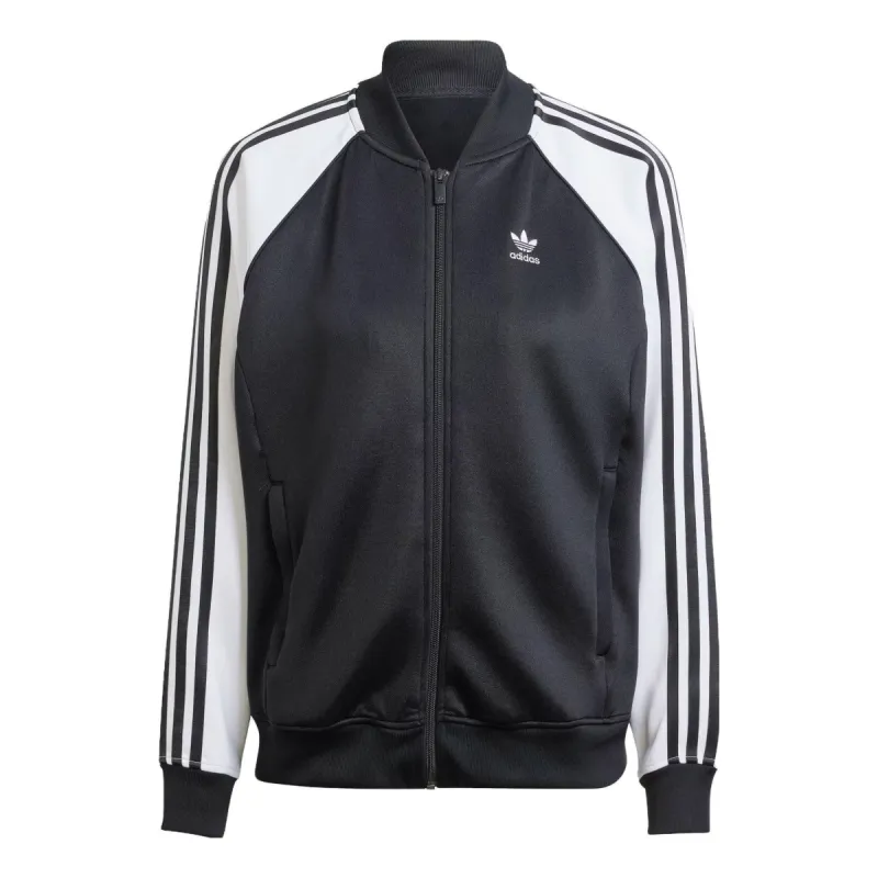 (WMNS) adidas Adicolor Classics Oversized SST Track Jacket 'Black White' IK4026 sold by KicksCrew