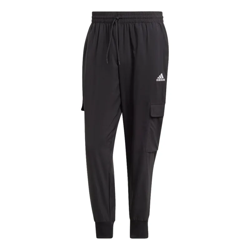 Adidas Essentials Small Logo Woven Cargo Ankle-Length Pants 'Black' HA4348 sold by KicksCrew