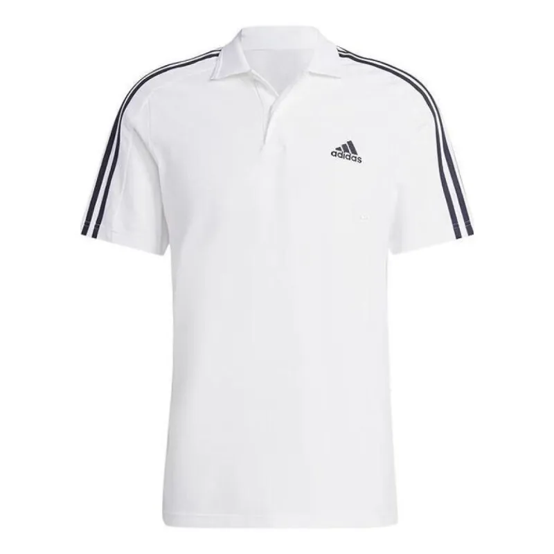 Adidas Essentials Piqu Embroidered Small Logo 3-Stripes Polo Shirts 'White' IC9312 sold by KicksCrew