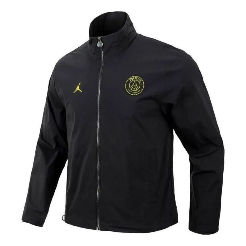 Air Jordan 23-24 PSG Woven Jacket 'Black' DV0609-010 sold by KicksCrew