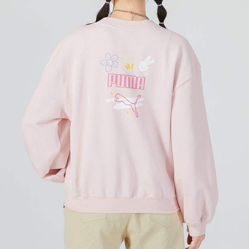(WMNS) Puma Graphic Sweatshirt 'Pink' 537518-88 sold by KicksCrew product image thumbnail 4